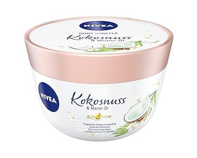 NIVEA Body Soufflé Kokosnuss & Monoi (200 ml), Körperpflege für 24h Feuchtigk