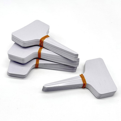 100 T-Type Plastic Plant Labels (Garden Markers Waterproof Signs for Outdoor Pla