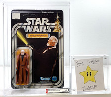 1978 Kenner Star Wars Action Figure Ben Obi-Wan Kenobi 12 Back A New Sealed AFA