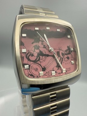 SEIKO ALBA V501-5E60 ミッキーの消防夫 1930本限定 Seiko Alba Mickey Fireman 1930 Limited Edition Quartz Watch Used