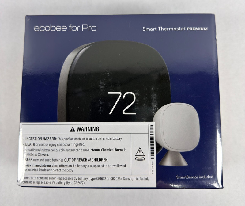 ecobee Premium Pro Smart Thermostat EB-STATE6P-01 SmartSensor NEW Sealed