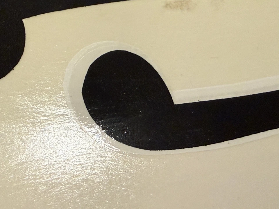 NOS Gretsch F Hole Black with white outline Waterslide Decals Duke Kramer stash - Image 2 of 4