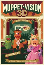 Muppetvision 3d Muppet Vision Attraction Kermit Fozzie Piggy Poster MATTE 11X17