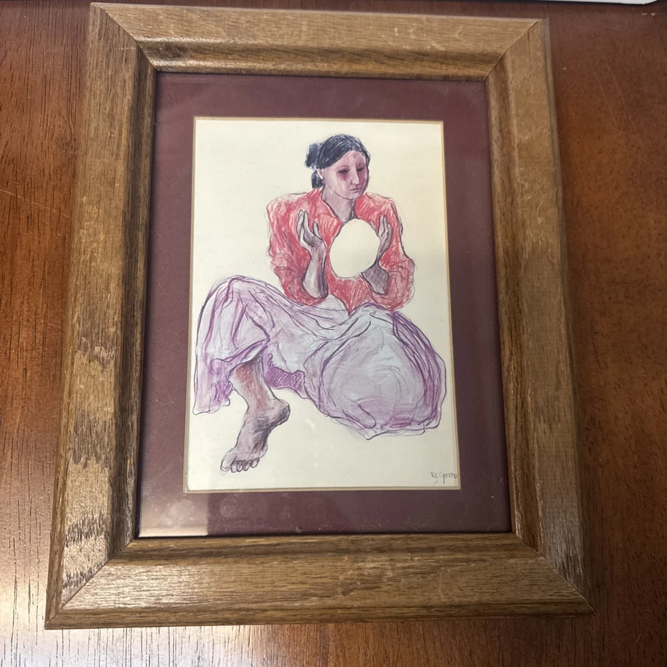 "Bread Maker" Por: R.C. Arte para colgar en pared con estampado enmarcado firmado por Gorman 8x10  Foto 4 de 4