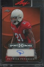 2026 Leaf Sports Heroes Orange Prismatic Patrick Peterson 2/6 Auto Autograph