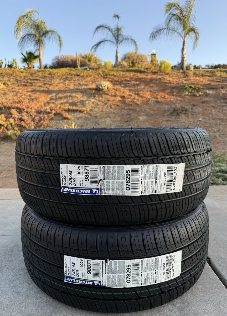 TWO BRAND NEW 245/45R19 102V Michelin Primacy MXM4 ZP Run Flat