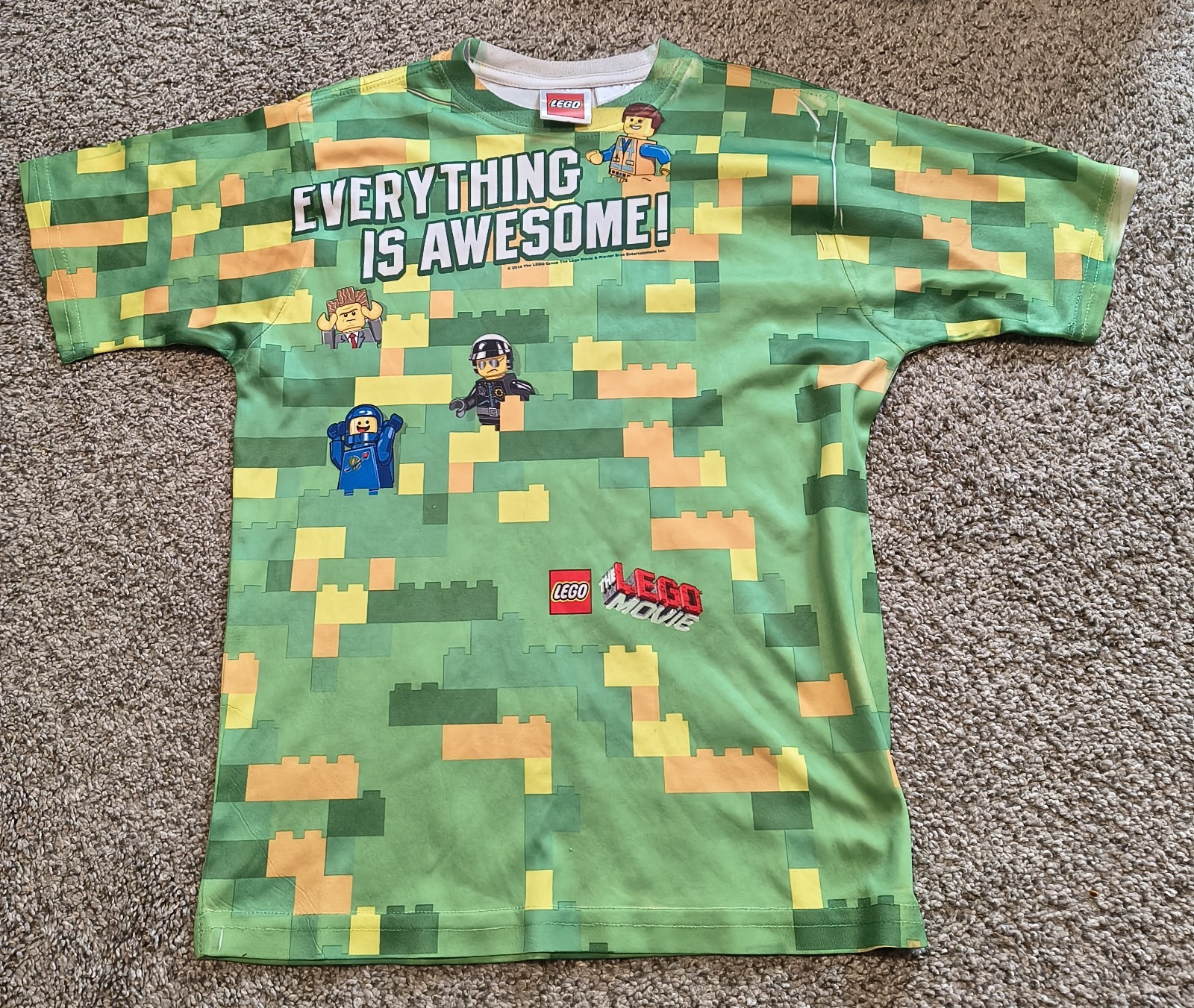 Everything Is Awesome Lego Movie Lego Kids Size Medium 8 T-shirt
