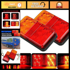 Universal 12v Led Trailer Tail Lights - 10 Leds Stop Brake Lights Waterproof Universal 12v Led Trailer Tail Lights - 10 Leds Stop Brake Lights Waterproof