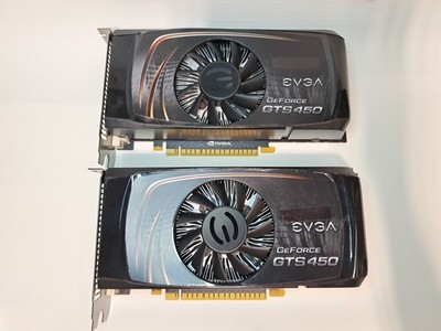 EVGA NVIDIA GeForce GTS 450 01G-P3-1452-TR 1GB GDDR5 Video Cards (Lot Of 2)