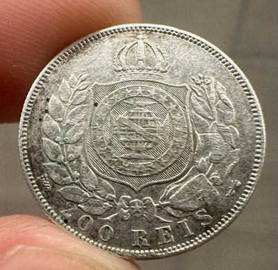 BRAZIL - 1867 - SILVER - 200 REIS XF - #3002