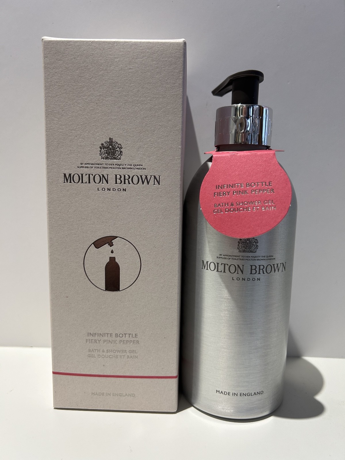 Molton Brown Fiery Pink Pepper Bath & Shower Gel 400ml Infinite Bottle