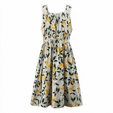 Ritera Women’s 5XL Lemon Floral Maxi Dress NWT Elastic Waist Cottagecore