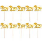  10pcs Graduation Cake Pick Class of 2024 Cake Decoration Grad Party Cupcake