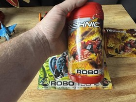 LEGO TECHNIC ROBO RIDERS LAVA In Canister Tube with instructions, and Poster.