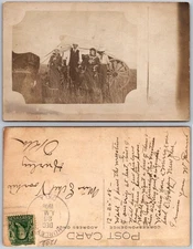 RPPC Pioneer Family Covered Wagon Photo Postcard