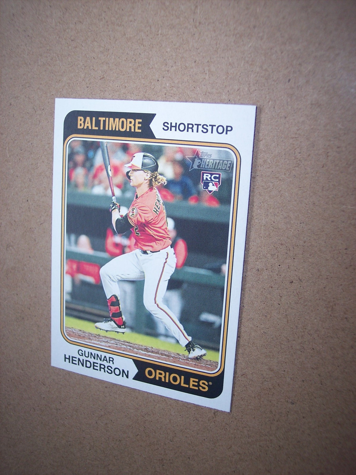 2023 Topps Heritage baseball Gunnar Henderson Rookie card #64 NM-MT