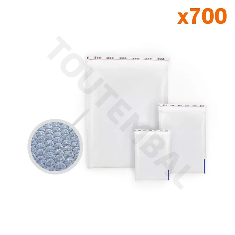 Enveloppe bulle plastique 220 x 260 mm (par 700) - Photo 1/1