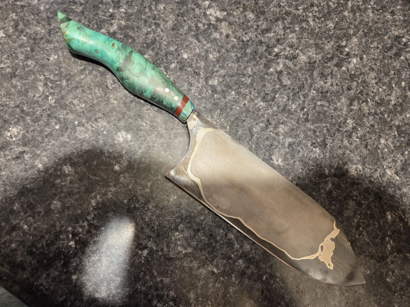 7-3/4 Inch Chef's Knife With Wrought Iron Gomai Blade And Stabilized Burl Handle
Opens in a new wind