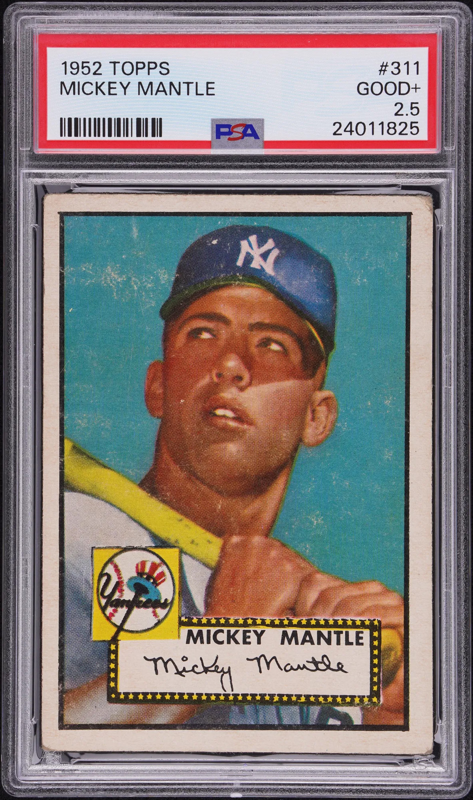1952 Topps Mickey Mantle #311 PSA 2.5
