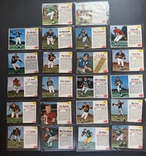 1962 Post Cereal Football Card Lot Of 22 Cut Out Cards - Very Hard To Find