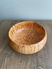 Exclusive Vintage Hand-Turned Bowl from Rare Highly Valued Spalted Birch Wood, S