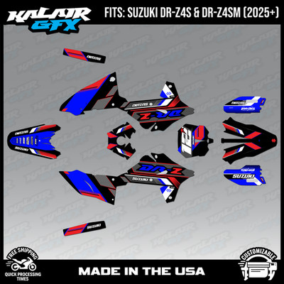 Graphics Kit for Suzuki DR-Z4S DR-Z4SM DRZ4SM 2025 2026 Veneer-RED