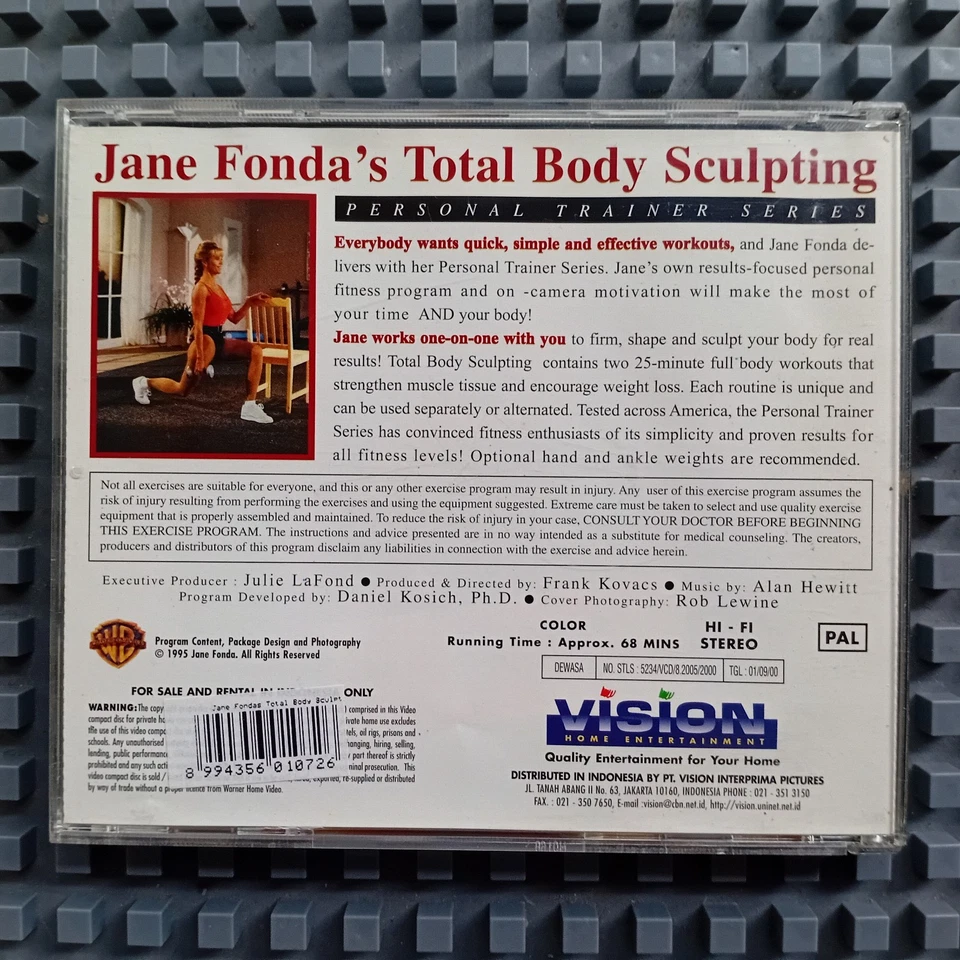 Jane Fonda Workout (1995) English Audio Teks Indonesia Original VCD Rare - Image 2 of 4