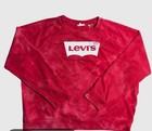 Levi’s Women’s Plus Size Red Acid Wash Tie Dye Sweatshirt Batwing Logo 2X  — photo 1