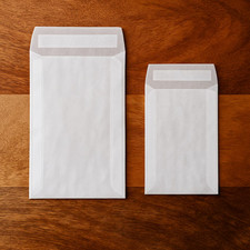 25-100 Confetti Peel &Seal Envelope Glassline White Clear Biodegradable Eco Bags