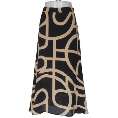 Just, Rock, Größe: S, Leyla maxi skirt, Schwarz/Beige, Polyester/Viskose #ElF