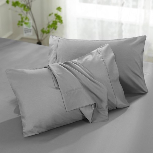 Confezione 4 Federe Microfibra Ultra Morbide Copricuscino King Queen Biancheria da Letto - Foto 5 di 169