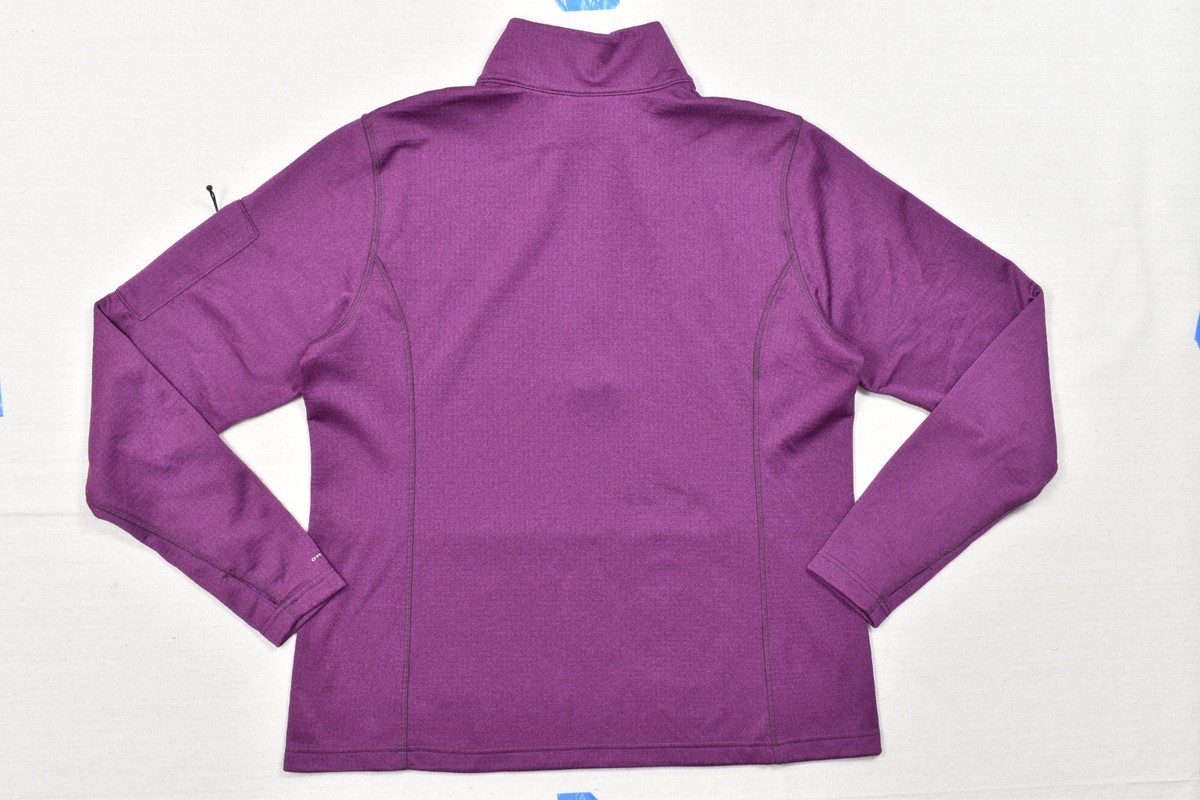 Columbia Women's XXL Purple 1/4 Zip Fleece Pullover Omni-Wick Grid