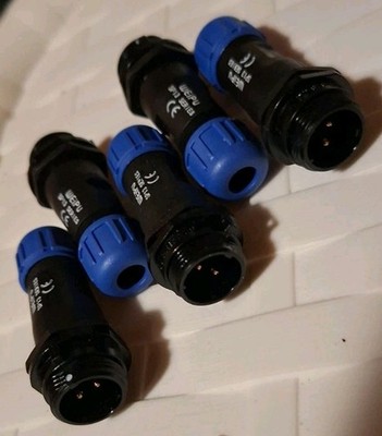 5 Stück SP1311/P2IN Stecker männlich SP13 PIN: 2 Löten 250V 2mm2 WEIPU