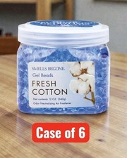 6 Smells Begone Odor Absorber GEL BEADS 12 oz Brushed Cotton Scent Non-Toxic