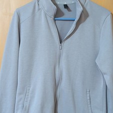 adidas Gray 100 Polyester Full-Zip Track Jacket w/ Pockets Women's Medium