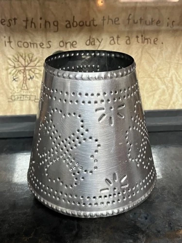 Irvins Tinware Punched Tin Lamp Shade Cabin Design COUNTRY RUSTIC