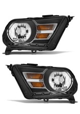 Compatible with Ford 10 11 12 13 14 Mustang Headlights Assembly Black Housing...
