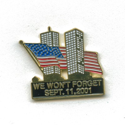 11. September 2001 World Trade Center USA Trauer Flaggen Pin Anstecker 0420
