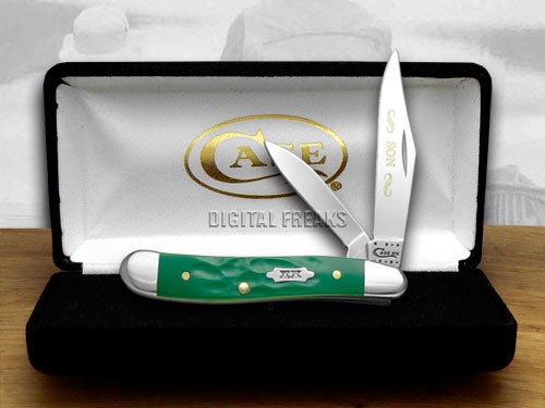Case xx Son Peanut Knife Rough Green Handle 1/500 Stainless Pocket Knives ###1