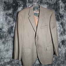 Andrew Fezza 100 Micro Houndstooth Puppytooth Lambswool Blazer Sport Coat 42S