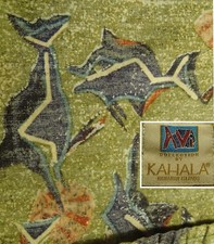 vtg KAHALA AVI hawaiian shirt swordfish tiki aloha reverse print USA MADE mens M