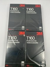 3M T 160 VHS Tapes, Set of 4 NOS PROFESSIONAL VIDEOCASSETTE BRAND NEW