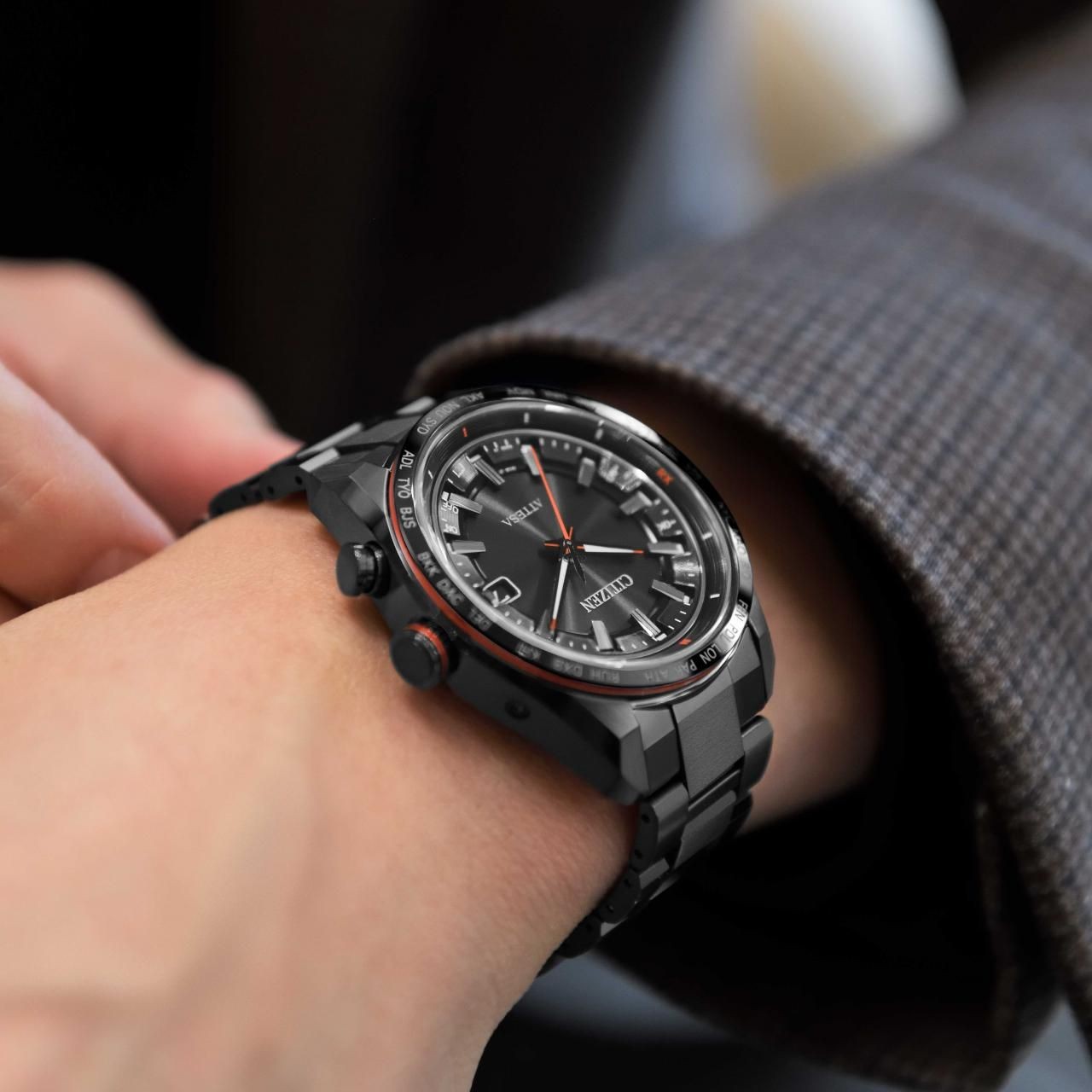 Citizen Attesa H145-007JD01/CB0286-61E Titanium Solar Quartz Watch image 6