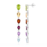 Cavill Silberohrringe Damen Rhodiniert 925 Sterlingsilber Tropfen 6,45Ct