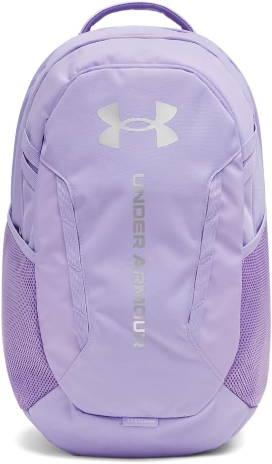 Under Armour UA Hustle 6.0 Unisex OSFM 16" Laptop Backpack, Lavender/MTLC Silver