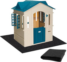 Outdoor Playhouse Mat 59X79" Extra Large Activity Rug Non Slip Backing Portable