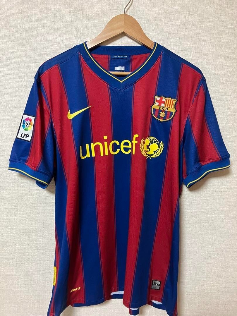 Messi 10 Large FC Barcelona 2009 2010 Jersey Shirt Maglia Nike