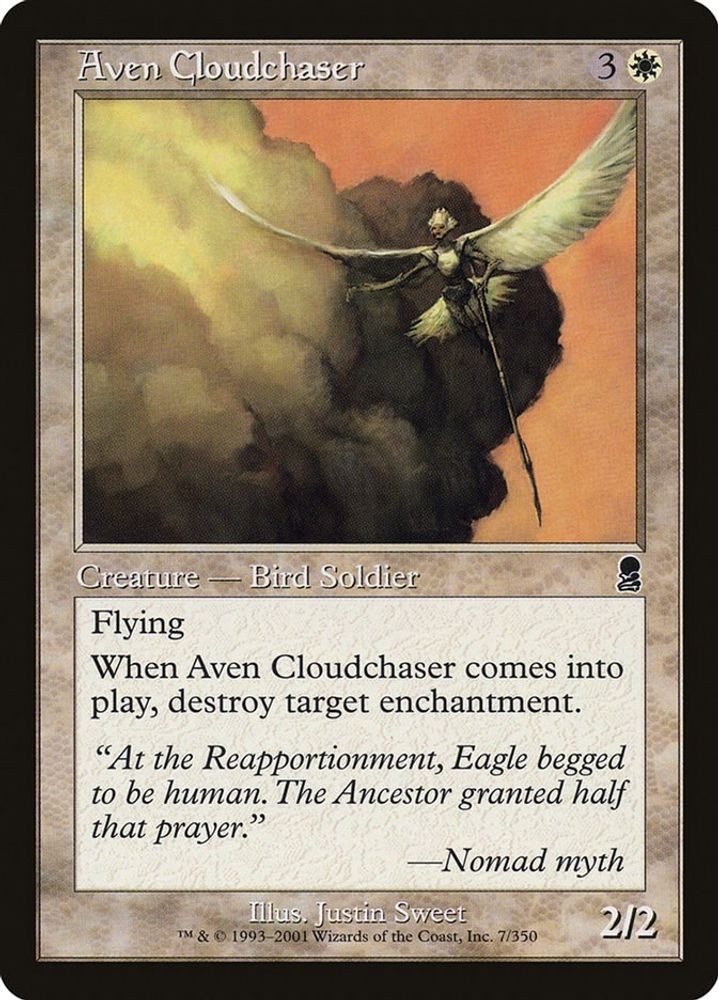 2001 Magic: The Gathering: Odyssey - Aven Cloudchaser (#7, C, Lightly Played)