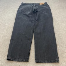Vintage Levis 550 Jeans Mens 38x30 Faded Black Relaxed Tapered Denim Pants 90s