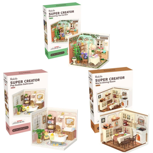 DIY Miniature Dollhouse Kit with Accessories Model Supply Store Kit with LED to - Picture 2 of 19